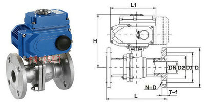 電動開關球閥結(jié)構圖