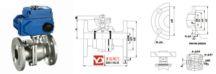 電動(dòng)高平臺(tái)球閥結(jié)構(gòu)圖